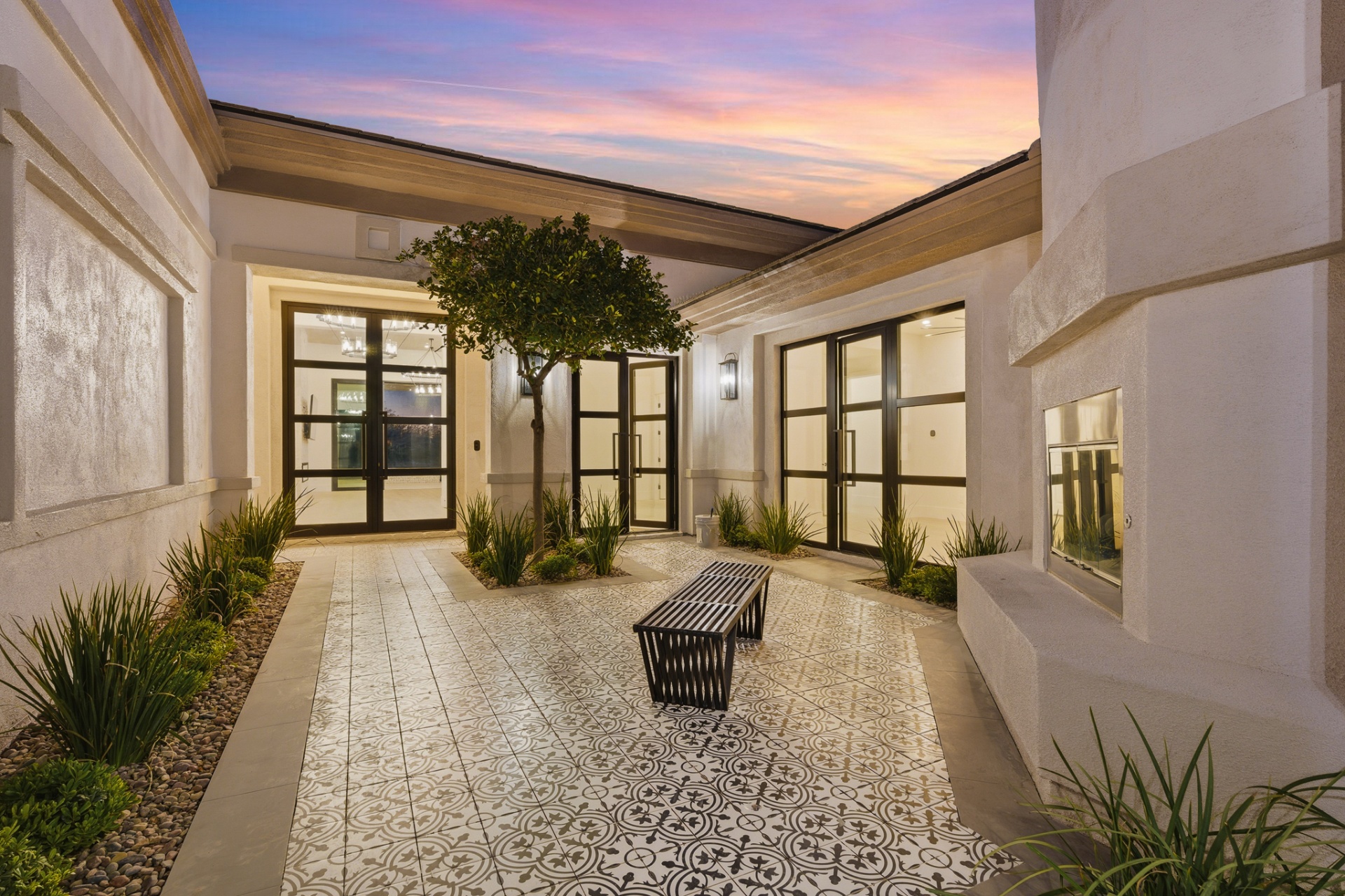 Private courtyard entry